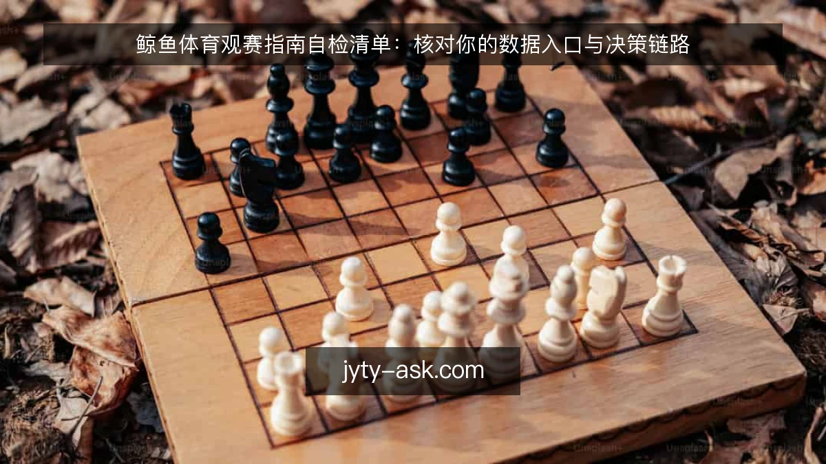 鲸鱼体育观赛指南自检清单：核对你的数据入口与决策链路