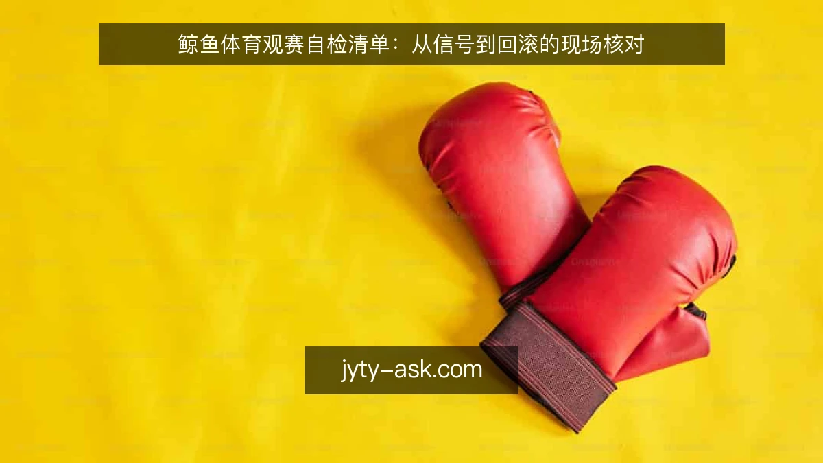 鲸鱼体育观赛自检清单：从信号到回滚的现场核对